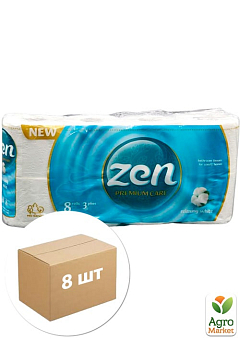 Папір туалетний Premium (Білий) ТМ "Zen" упаковка 8 шт1