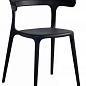 Кресло Papatya Luna-Stripe черное сиденье, верх черный (2337)