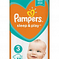 PAMPERS Дитячі одноразові підгузки Sleep & Play Midi (6-10 кг) Економ 58