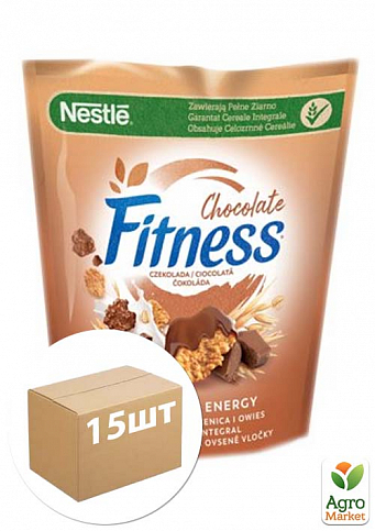Сухий сніданок Fitness шоколад ТМ "Nestle" 425г упаковка 15 шт