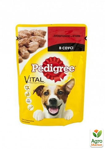 Корм для собак Vital Protection (з яловичиною та ягням у соусі) ТМ "Pedigree" 100г