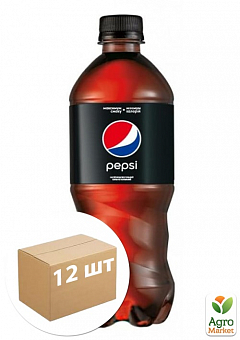 Газований напій Black ТМ "Pepsi" 0,5л упаковка 12шт2