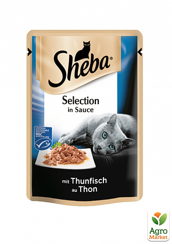 Корм для кошек Sheba с тунцом в соусе 85 г