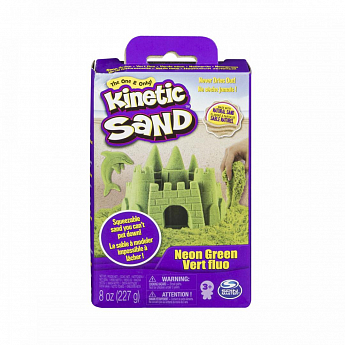Песок для детского творчества - KINETIC SAND NEON (зеленый, 227г)