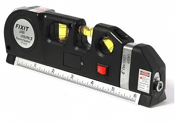 Лазерный уровень с рулеткой /вертикаль/гориз/крест Fixit Laser Pro 3 SKL11-276431 - фото 2