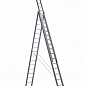 Алюминиевая трехсекционная профессиональная лестница 3*18 ТМ ТЕХПРОМ P3 9318