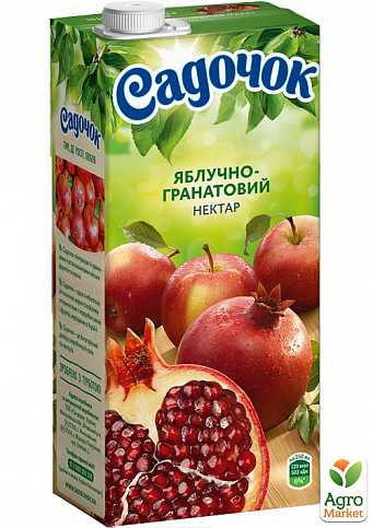 Нектар яблочно-гранатовый ТМ "Садочок" 1,93л упаковка 6шт - фото 2