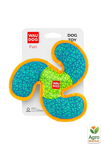 Іграшка для собак WAUDOG Fun, "Пропелер", Ш 21см, Д 21 см блакитний (62062) - фото 2