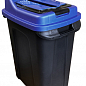 Бак для сортування сміття Planet Re-Cycler 50 л чорний - синій (папір) (12187)