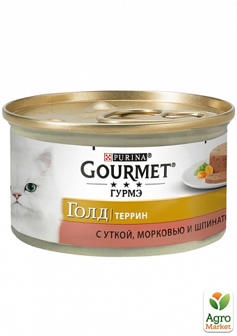 Вологий корм для кішок Gourmet Голд Террін (з качкою, морквою та шпинатом) ТМ "Purina One" 85 г