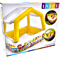 Детский надувной бассейн "Аквариум" со сьемным навесом,желтый 157х157х122 см ТМ "Intex" (57470) цена