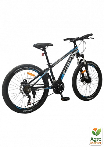 Велосипед FORTE FIGHTER розмір рами 13" розмір коліс 24" дюйма чорно-синій (117097) - фото 2