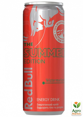 Енергетичний напій ТМ "Red Bull" Watermelon зі смаком кавуна 0.25 л упаковка 24шт - фото 2