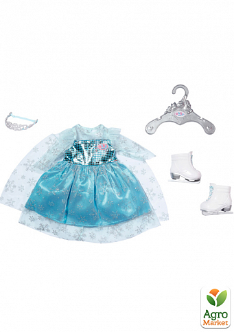 Набір одягу для ляльки BABY BORN - ПРИНЦЕСА НА ЛЬОДУ (сукня, ковзани, діадема)