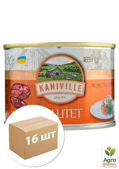 М'ясний паштет з печінкою ТМ "Kaniville" 185г упаковка 16 шт1