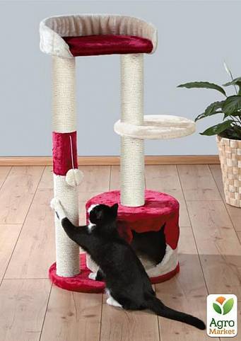 Будиночок для кішки Pilar, маленький (100 см, бежевий/червоний) "TRIXIE" TX-44821