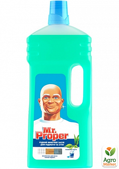 MR PROPER жидкое моющее средство для уборки полов и стен Утренняя роса 1,5 л1