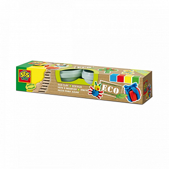 Незасихаюча маса для ліплення серії "Еко" - КЛАСИК (4 кольори, у пластикових баночках)