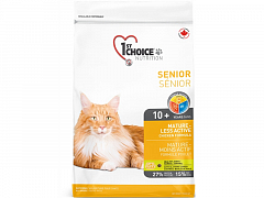 1st Choice Senior Сухой корм для пожилых и малоактивных котов с курицей 2.72 кг (2700380)2