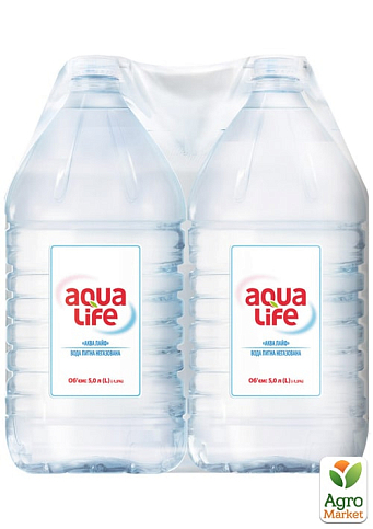 Минеральная вода Аква Лайф негазированная 5л (упаковка 2 шт)