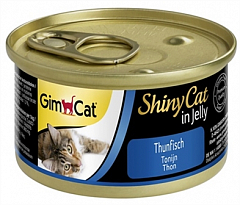 GimCat Shiny Cat Влажный корм для кошек c тунцом в желе  70 г (4130820)1