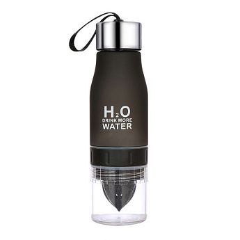 Бутылка для воды и напитков H2O Water Bottle с соковыжималкой 650 мл черная SKL11-187055 - фото 2