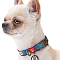 Ошейник для собак нейлоновый WAUDOG Nylon с QR паспортом, рисунок "ВАУ", пластиковый фастекс, XXL, Ш 35 мм, Длинна 46-70 см (284-0087) цена