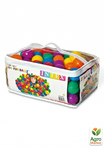 Набір м'ячів  для сухого басейну, 1упк-100шт, D=8см, 6 кольорів, у сумці (49600) - фото 2