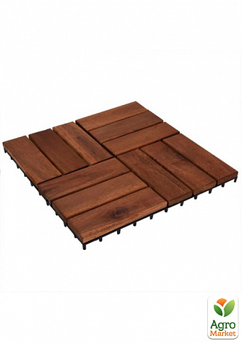 Дерев'яна плитка для саду 30х30см набір 9 шт.