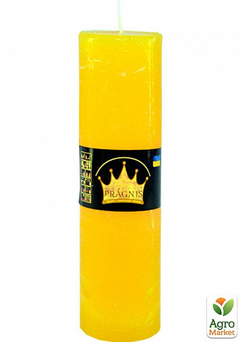 Свічка "Рустик" циліндр (діаметр 5,5 см х 40 годин) жовта