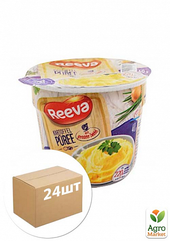 Картопляне пюре (з вершками) стакан ТМ "Reeva" 40гр упаковка 24шт