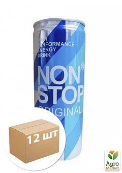 Безалкогольный энергетический напиток Non Stop Energy Original 0.25 л упаковка 12шт1