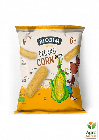 Снеки оргинические «Паффы кукурузные» BioBim, 15г уп 8 шт - фото 2