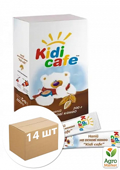 Напиток детский (на основе какао) с ароматом ванили (пачка) ТМ "Kidi cafe" 10 стиков по 20г упаковка 14шт1