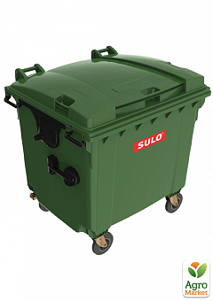 Контейнер мусорный ТБО Sulo 1100 л с плоской крышкой зеленый (10261)2