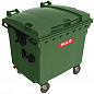 Контейнер сміттєвий ТПВ Sulo 1100 л з плоскою кришкою зелений (10261)