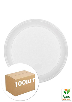 Тарелка одноразовая маленькая (пластик) d-165мм упаковка 100 шт2