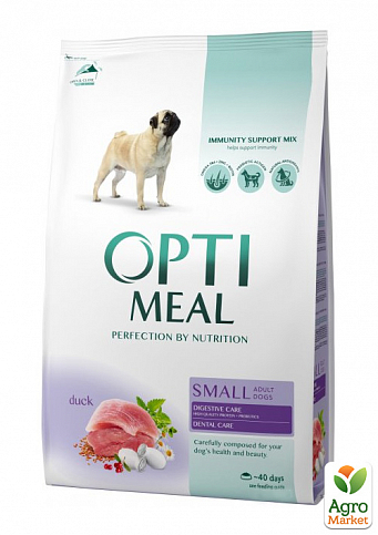 Сухий повнораційний корм Optimeal для собак малих порід зі смаком качки 4 кг (2822470)
