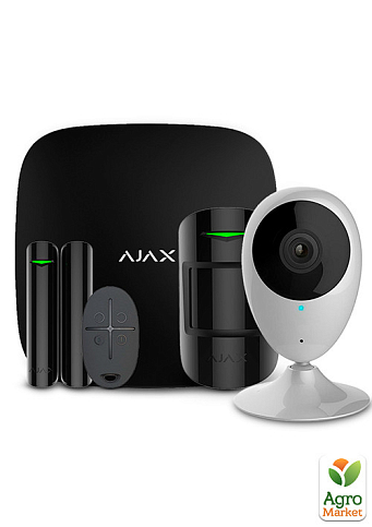Комплект беспроводной сигнализации Ajax StarterKit black + Wi-Fi камера 2MP-H