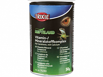 Trixie Витаминно-минеральная добавка для плотоядных рептилий с кальцием  50 г (7628070)