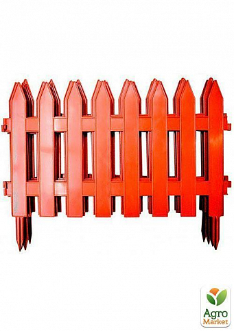 Декоративный пластиковый забор светло-коричневый высота 35см, длина 3.2м, 7 секций - фото 2