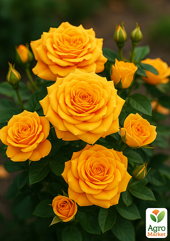 Роза мелкоцветковая (спрей) "Клементина" (саженец класса АА+) высший сорт