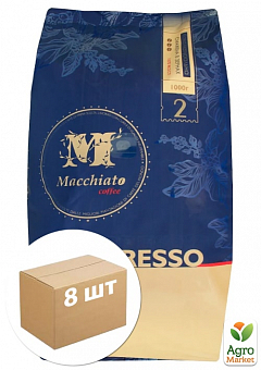 Кава в зернах (Espresso) ТМ "МACCIATO coffee" 1кг упаковка 8шт1