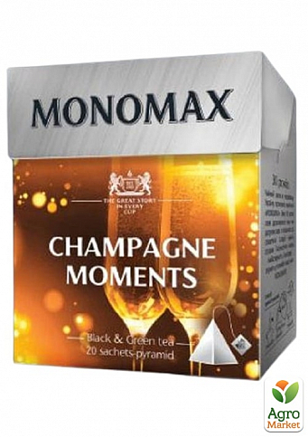 Чай чорно-зелений "Champagne Moment" ТМ "MONOMAX" 20 пак. по 2г упаковка 12шт - фото 2