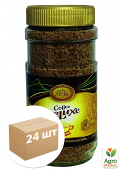 Кофе DeLuxe (стеклянная банка) ТМ "JFK" 100г упаковка 24шт1