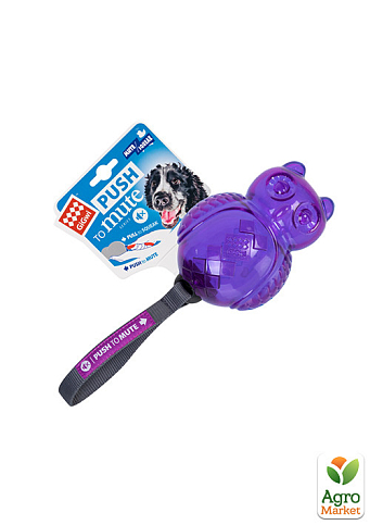 Игрушка для собак Сова с пищалкой отключаемая GiGwi Push to mute, TPR Резина, нейлон, 14 см (75322) - фото 2