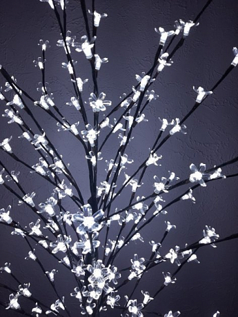 Нічник дерево Сакури 1,5 м чорний стовбур колір свічення білий SLK11-355202 - фото 4