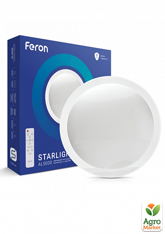 Светодиодный светильник Feron AL5000  STARLIGHT 42W круг, RGB   3360Lm  2700K-6400K (40254)