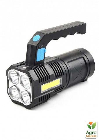 Акумуляторний переносний ліхтарик Multi Function 4LED+COB із зарядкою від USB