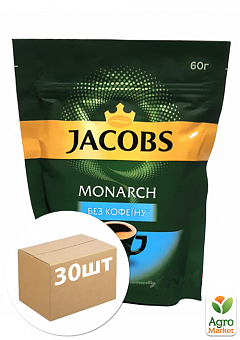 Кава монарх (без кофеїну) м'яка упаковка ТМ "Якобс" 60г упаковка 30 шт2